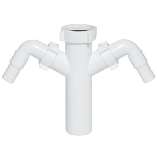 1 1/2 bsp x 40mm Drain Drain Hose Fitting with Dual Dishwasher Inlet