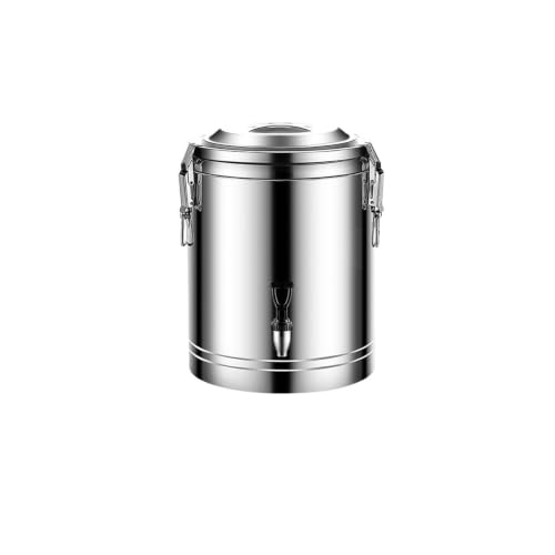 Dispensador de bebidas: capacidad de acero inoxidable, contenedor para servidor de bebidas, tanque de almacenamiento de líquidos, de retención de temperatura con aislamiento de volumen | Soluc