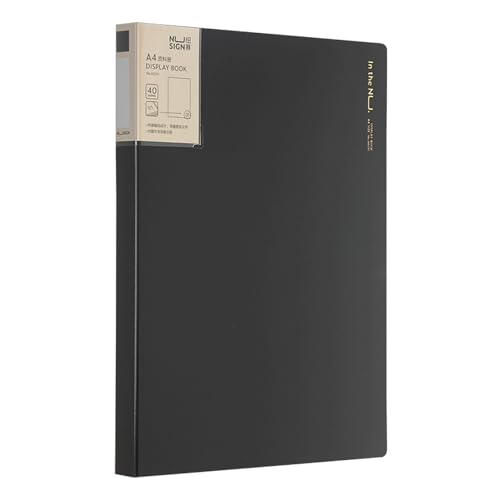 【横トナ】deli Nusign クリアファイル A4 40ポケット ダークグレー NS191 シンプルデザイン 使いやすいシックなカラー <A4サイズ対応40ポケットのクリアファイル> <中身が見つけやすい目次シート付> <変形しにくいポリプロピレン素材