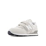 New Balance Kid's 574 Core Hook & Loop Sneaker, Nimbus Cloud/White, 1 M Little Kid