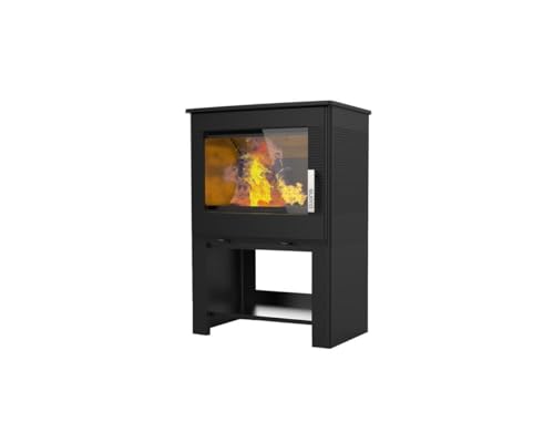 Poêle À Bois Fonte Étanche 8.7kw, Odélya Bûcher, Noir - FR9016150B