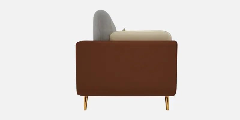 Image of Polyester Velvet Contemperory Sofa Set with Cushion Chaise Lounge, Sectional Sofa Perfect for Your Living Room,Guests Room & Office. (Brown & Beige, 3 Seater)