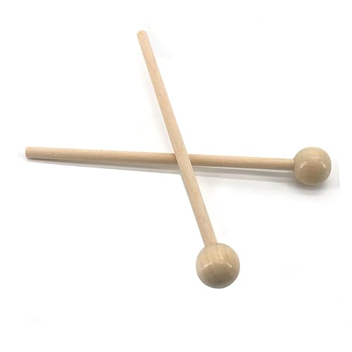 Par de baquetas profesionales de madera para batería miniatura 4