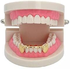 Grillz Hip Hop chapado en oro 14K con kit molde miniatura 4