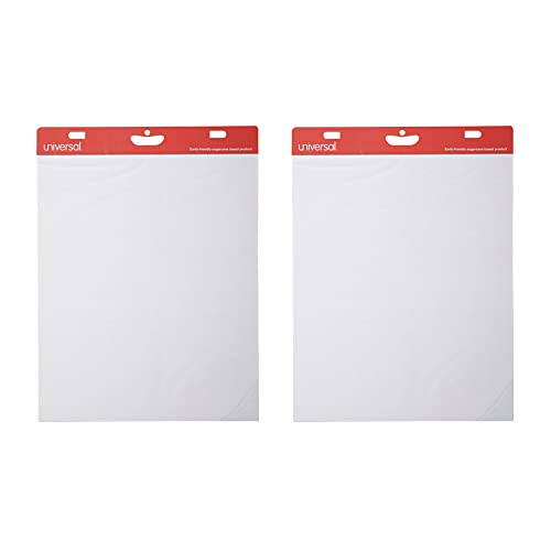 Universal Unv45600 27 In. X 34 In. Unruled Renewable Resource Sugarcane Based Easel Pads - White (50 Sheets, 2/Carton) #TOP2