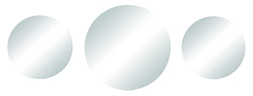 Rayher Set of Three Round Mirrors for DIY Home Décor Crafts, Round Mirror Candle Plates, Diameter 20cm,15cm, 46673000 - Image 2