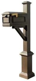 Westhaven System with Lewiston Mailbox Square Base & Large Ball Finial Bronze