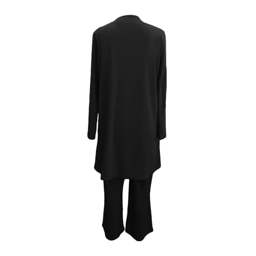 Womens Chiffon 3 Piece Outfit Sets Solid Formal Wide Leg Pant Suits Dressy Wedding Guest Pantsuits4