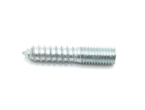 Image of Hanger Bolt M10x50 Silvery Double Headed Bolt Self-Tapping Screw for Furniture 12Pcs