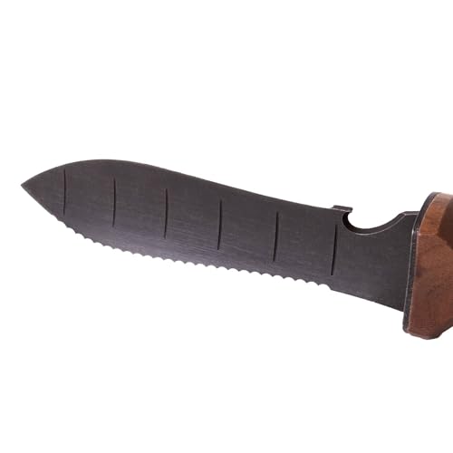 Cuchillo de Jardín Hori Hori con Doble Filo y Mango de Madera miniatura 4