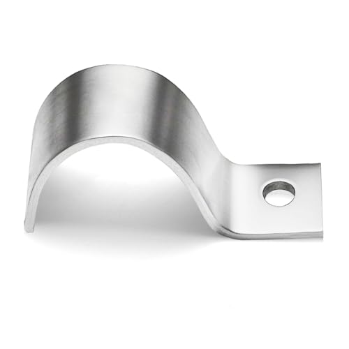 Ezitruz 20 Piezas Grapas Cable Pared, Acero Inoxidable 304 Sujeta Cables Pared, Ø 25mm Abrazaderas Metalicas Para Tubos, Clips de Cable Para Sistema de Fijación de Tubos y Cables