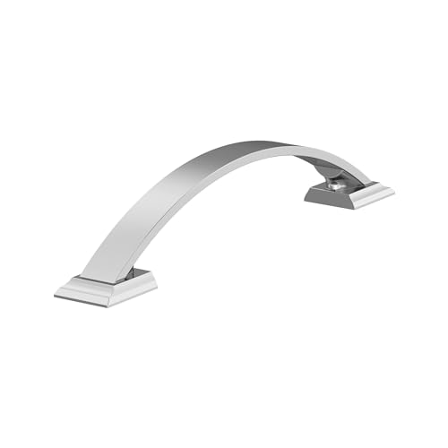 Image of Amerock BP2936326 | Polished Chrome Cabinet Pull | 5-1 /16 inch (128mm) Center-to-Center Cabinet Handle | Candler | Furniture Hardware