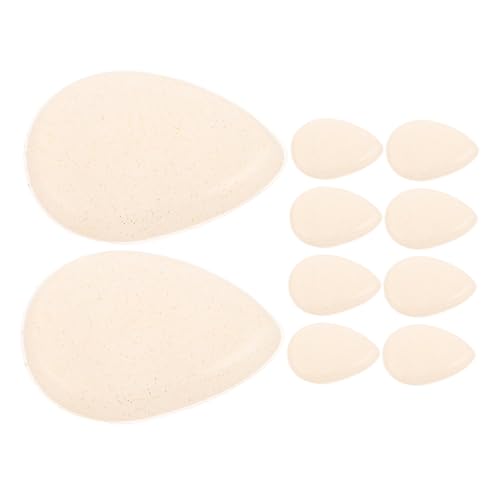 HAMPPLIES 10 Piezas Esponjas de Silicona Transparentes con Diseño Forma de Aplicadores No Absorbentes para Maquillaje Puff para Polvo Aplicador de Base Líquida y Corrector Fáciles de Limpiar