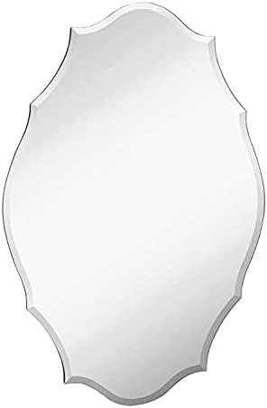 Hamilton Hills 30" x 40" Modern Silver Polished Glass Rectangular...