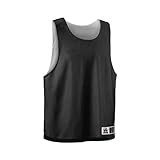 Alleson Athletic Men's Standard Lacrosse Reversible Pinnie, Black/White, Large/X-Large