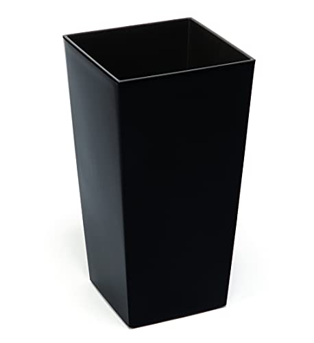 Macetero XXL de plástico en color negro con accesorio extraíble, ancho x alto en cm: 34 x 67 cm Cover