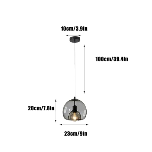 Lámpara de techo moderna de cristal ámbar para dormitorio y salón 3