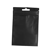 NAMOARLY 再封可能なジッパーのジールドバッグ フリーザーバッグ パッキング シーラー 真空保管 大きい バギーズ キー ホイル保存袋 フォイル ジッパー ジールド Black