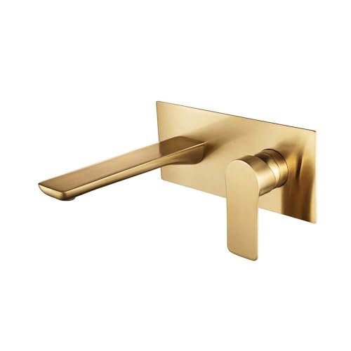 Robinet en laiton brossé mural pour créer une ambiance spa de luxe dans votre salle de bain
