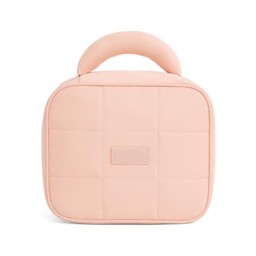 Image of WEMOL Travel Fashion Cosmetic Organizer Bag, Quilted - Blush Pink