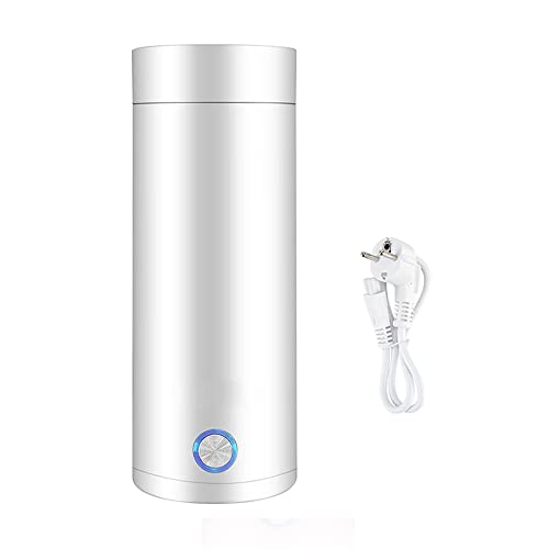 Swetup Kleiner Tragbarer Wasserkocher, 400ml Reise Wasserkocher Klein, Tragbarer Elektrischer Wasserkocher, Mini Wasserkocher Elektrisch mit Automatischer Abschaltung für Tee, Milch, Kaffee, Weiß Cover