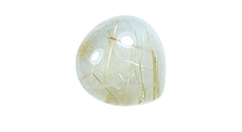Quartz rutile doré pour pendentif, gemme naturelle de 12,3 carats pour création de bijou