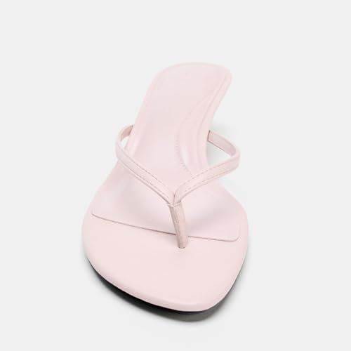 Image of Women's Miami Kitten Heels Sandals Square Open Toe Thong Sandal Flip Flop Heels +Memory Foam Heeled Sandals for Women