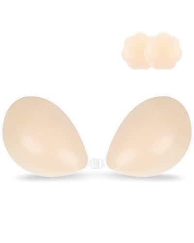 Niidor Self Adhesive Bra Push Up Strapless Invisible Backless Sticky Bras Silicone Bra For Women-Nude-A #TOP25