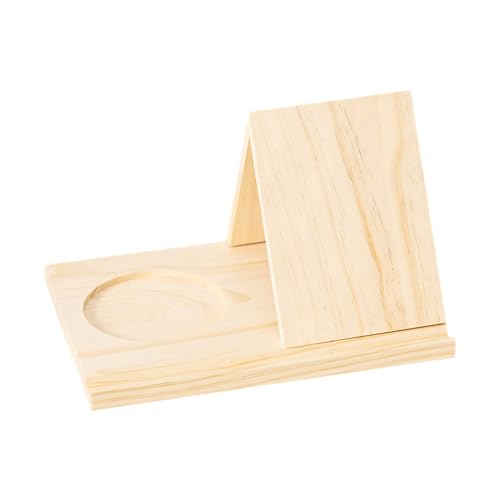 Soporte de lectura de madera triangular multifuncional estante planificador 5