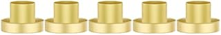 Smtyle Gold Minimalist Candlestick Holders Set of 5 Simple and Stylish Candle Holder Centerpiece for Taper Candles and Candlesticks