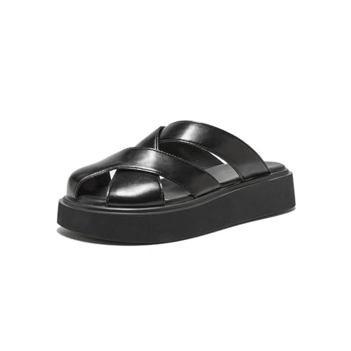 High heeled sandals Women's woven hollow thick-soled casual all-match sandals