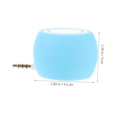 Altavoz mini de plástico azul con diseño mate y conexión de 3,5mm 2