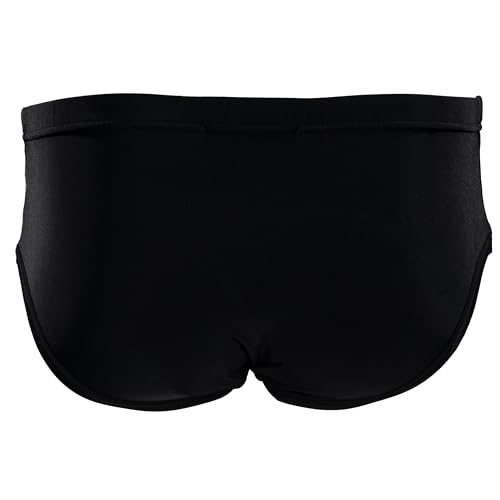 Wrestling Briefs Trunks Mens Singlet Underwear Spandex Halloween Costume Cosplay (BLACK)