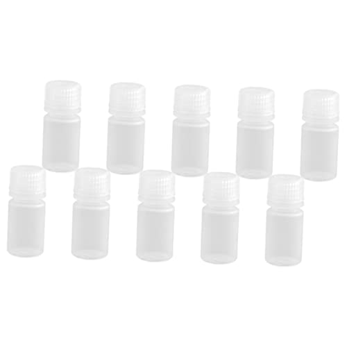 HAWILLOSCH 10pcs Pp Plastic Syrup Bottles 15ml Capacity Acid Alkali Resistant High-Temperature Dispensing Bottles for Lab Food Industry