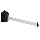 PATIKIL 16.4 Ft Magnetische Wandhalterung Einziehbares Absperrband, Festes Absperrband für Menschenmengen mit grauem Gurt & schwarz ABS-Gehäuse für Lebensmittelhandel Einzelhandelsgeschäft