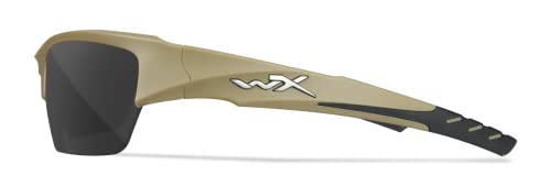 Wiley X WX Valor Tactical Sunglasses Safety Glasses for Men Shatterproof UV Eye Protection for Combat, Shooting and Fishing Matte Tan Frames, Grey, Clear, and Light Rust Lenses, Ballistic Rated by Wiley X - Image 4