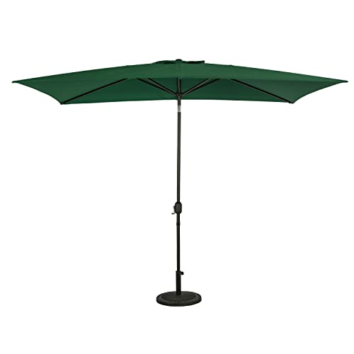 Blue Wave NU6861 Bimini 6.5 x 10-ft Rectangular Hunter Green-Polyester Canopy Market Umbrella -  ISLAND UMBRELLA