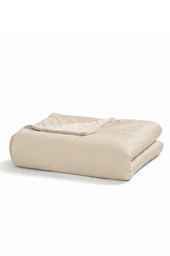 【最高級ｘ深い眠りサポート】 夏用 キルトケット 接触冷感 リバーシブル 洗える 薄手 軽量 Q-max0.46/0.55 吸湿通気 ひんやり 春夏秋用 (ベージュ(両面冷感タイプ), シングル(140x190cm))