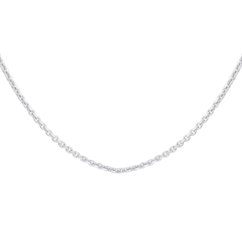 Savlano 925 Sterling Silver 2.5MM Oval Cable Chain Necklace - 18K Gold Plated Adjustable Bolo 14-24 Inch Chain for Women. Comes with a Gift Box - Made in Italy2