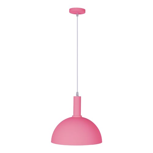BEL AIR HOME - Lámpara Colgante Hagen - Ajustable 30 cm, Diseño Elegante Contemporáneo, Fácil Instalación, Ideal para Salón o Comedor - Rosa