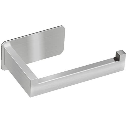 Drenky Support Papier Toilette sans Percage,Porte Papier Toilette Adhesif Derouleur Papier Toilette Murale Dévidoir Papier Toilette en Acier Inoxydable Brossé A2 V2A pour Cuisine et Salle De Bain