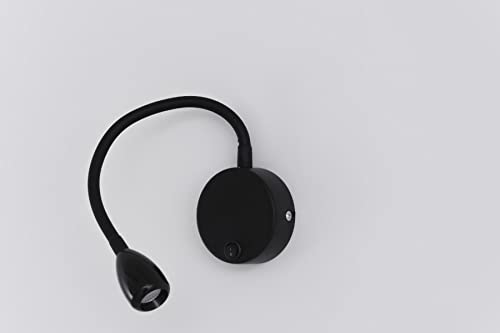 Arandela Led 3w 3000k Haste Flexível Quarto Cabeceira Cama Leitura