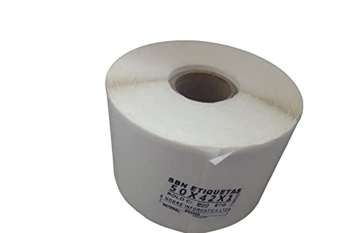 1 Rolos Etiqueta Couche 50x42com 800un Adesiva p/ Balança e Impressora Térmica Argox Zebra Elgin Fil