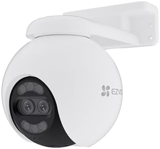 EZVIZ 4K Dual-Lens Kamera Überwachung aussen, PTZ WLAN Kamera mit 30m Farbnachtsicht, KI Personen-/Fahrzeugerkennung, Auto-Tracking und aktive Verteidigung, H80x