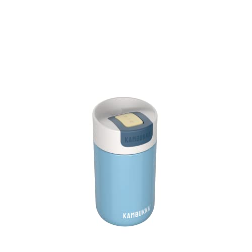 Kambukka - Taza térmica de 300 ml - Modelo "OLYMPUS SILK BLUE" - taza de café para llevar - Base antideslizante - Aislante al vacío - Taza de acero inoxidable - Taza de viaje Cover