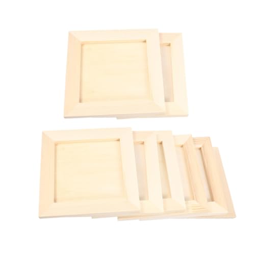 ERINGOGO 8個粘土画框 木製 フレーム 未 成の 製フレーム のアートプロジェク