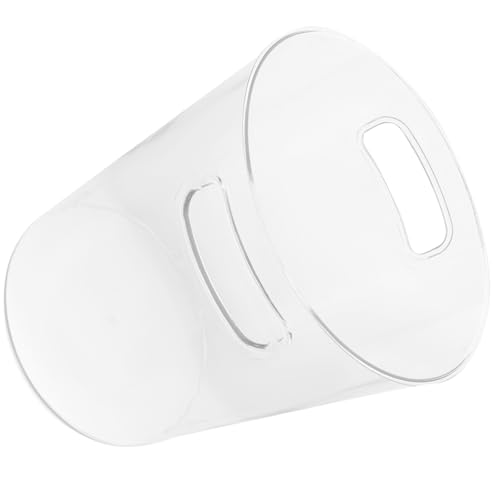 Didiseaon Cubo Acrílico Grande para Flores con Asa, Maceta Transparente Multifuncional para Escritorio y Balcón, Contenedor Decorativo para Arreglo Floral y Jardinería