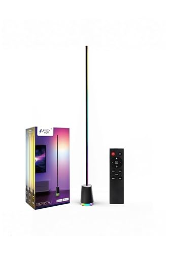 Apex RGBICW Smart Floor Lamp with Speaker, App Control, Music Sync, 2100 Lumens, 16M Colors, Compatible with Alexa/Google, Perfect for Bedroom & Living Room