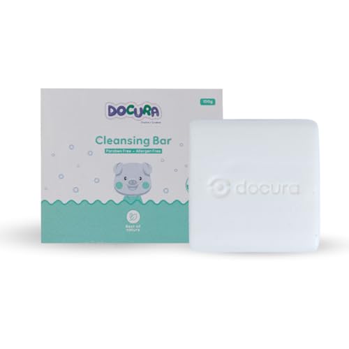 Image of Docura Cleansing Bar | Bathing Bar for Newborns & Babies | pH 5.5 Balanced | Soap-Free Tear-Free Gentle Cleanser | Moisturizing & Nourishing Baby Skin Care | For Sensitive Skin (Pack of 2)