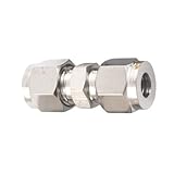 YJQHODY Edelstahlrohr und Rohrverschraubung mit zwei Klemmringen, SS304-Rohr gerade Verschraubung, zuverlässige Leistung, 1 Stück(10mm*10mm)